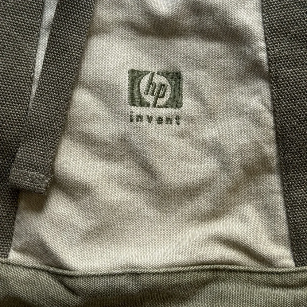 L.L. Bean Vintage Canvas Adventure Duffle Bag HP Invent!! Olive Green‎ Two Tone